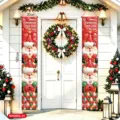 Banner porta di Natale decorazione appendere rosso cartone animato Babbo Natale - Babbo Natale Rosso (HY-SDGBDL-01) / Un paio
