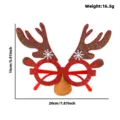 Navidad reno gafas foto accesorios ninos fiesta brillante montura de gafas estilo. - Astas Marrones Marco Rojo Nariz de Alce