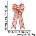 Decorazione sospesa con fiocco in iuta natalizia con stampa fiocco di neve per albero. - Fiocco per Albero di Natale