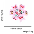Bambini simpatico Natale fiocco per capelli rosa pupazzo di neve stampa accessori - Taglia unica / Pupazzo di Neve Fermaglio Rosa