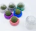Rotating catnip ball cat toy with dust cover colorful interactive pet supplies - Catnip Licking Toy [Green]