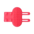 Pink silicone cat scratching brush table leg strap massage pet grooming tool for cats - Sakura Pink