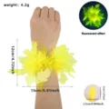 Halloween fluorescent tinsel ghost bracelet party wrist decoration props glow accessory - Fluorescent Yellow Ghost
