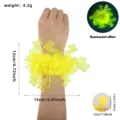 Halloween fluorescent tinsel wrist bracelet ghost party decoration performance prop glow - Fluorescent Yellow Smiling Ghost