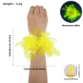 Halloween fluorescent tinsel bracelet glow party skull wristband decoration props 4.2g - Fluorescent Yellow Skull