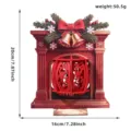 Christmas Wooden Fireplace LED Ornament Desktop Decoration Festive Holiday Party Decor - Fireplace (Without Light)
