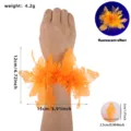 Halloween glowing tinsel ghost bracelet festival party wrist decoration prop size 15x12cm - Fluorescent Orange Ghost