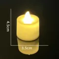 LED electronic tea light candle warm yellow light compact size variant 4.5x3.5cm decoration - Candle Lamp