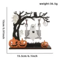 Halloween wooden swing ghost pumpkin decoration desktop ornament holiday party decor - Ghost Swing Ornament