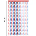 Rot weiße und blaue Sternen Glanzvorhang 1M*2M, ideal für US Unabhängigkeitstag Party Dekoration. - Rot Silber Blau Stern Folienvorhang / 1*2M