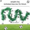 2M Διακόσμηση Πάρτι Γιρλάντα Ποδοσφαίρου Tinsel World Cup Πράσινη Κορδέλα PET 33g - 2m Γιρλάντα Ποδοσφαίρου Πράσινο