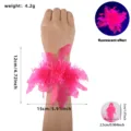 Halloween fluorescent tinsel ghost wristband party decoration props lightweight item - Fluorescent Rose Red Ghost