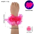 Halloween pink tinsel bracelet ghost party pumpkin wrist flower decoration festive props - Fluorescent Rose Red Pumpkin