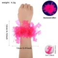 Halloween fluorescent pink fluffy ghost wristband party decoration festival accessory - Fluorescent Rose Red Smiling Ghost