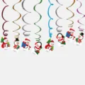 Decorazioni a spirale sospese di Natale ciondoli colorati di simpatici pupazzi di neve - Stile Espressione Pupazzo di Neve Spirale Singola / Articolo Z-16