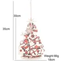 Hölzerner Weihnachtsbaum Hängeornament Weihnachtsdekoration festlicher hohler Holzschild Anhänger - Roter Karomuster Weihnachtsbaum / Rot