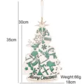 Großer hölzerner Weihnachtsbaum Anhänger Schaufel Feiertag Deko Dekoration 35x18cm - Grüner Karomuster Weihnachtsbaum / Grün