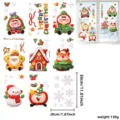 Christmas window stickers cartoon Santa snowman tree glass door static holiday decor 20x30cm - Style HYC-101