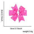 Lazo de pelo de Navidad para niños pinza rosa moño cola de golondrina accesorios fiesta 8cm - Talla única / Estrella Rosa Roja Pinza