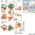 Christmas static window stickers set, cute cartoon Santa and snowman glass decals for holiday. - Style HYC-103