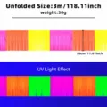 Colorful foil fringe curtain variant, 3m party backdrop decoration for fluorescent theme events. - 30x300cm Fluorescent Three-Color Spliced Banner (Orange Yellow Magenta)