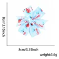 Ninos Navidad Lazos para el Pelo Azul Claro Oso Polar Estampado Bonito Accesorio - Talla única / Oso Blanco Pinza Azul