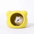 Rifugio di raffreddamento per cricoti in ceramica simpatica casa per animali gialla articoli - Testa di Gatto Giallo / Modello B / Giallo