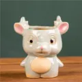 Niedlicher Keramik Hirsch Sukkulenten Blumentopf, Cartoon Tier Desktop Deko Pflanzer. - Stil C