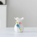 Miniatur Keramikvase weiße Deko Blumenvase kleine Tischblumenarrangement Dekoration - 22c