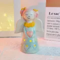 Ceramic angel night light cute desktop ornament bedroom bedside lamp romantic gift decor - Angel / Blue