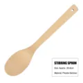 Natural bamboo long handle cooking spoon and spatula, eco-friendly kitchen utensil 30x6cm. - Stirring Spoon