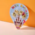 Gold star and heart birthday candles set, romantic baking cake decorations for party celebrations. - Pentagram Heart Candle / 4 Pieces/Pack / Gold