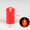 Red LED electronic simulation candle light, flameless flickering candle for party home decor - Flickering Candle 5x9 Red