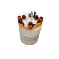 Vela aromatica juego de regalo vela decorativa de aromaterapia con elementos planta - Naranja Canela / 7.5*10cm