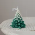 Candela profumata albero di Natale verde bianco gradiente decorazione regalo 10cm - Sfumatura Verde Bianco