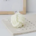 White knitted ball scented candle 5.5cm cute aesthetic photo prop soy wax handmade gift. - Jasmine / White