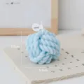 Blue wool ball scented candle cute knot design handmade wax candle 5.5cm photography prop - Bluebell / Blue