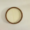 Round wooden embroidery frame detail, natural wood texture, perfect for DIY craft. - 7x7cm Distressed Round