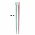 Palillos de aleación para niños 20cm diseño flor eterna antideslizantes nuevos - Colores mezclados 2 pares [niños 20 cm]