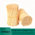 Einweg Bambusspieße 12cm Handwerk Stäbchen Obstspieße für Grill Party 5000 Stk - 1.8mmx12cm (5000 Stk)