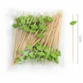12cm Green Leaf Bamboo Cocktail Picks Fruit Picks Dessert Party Decorations 100pcs - 12cm 100 Pcs Green Leaf Skewers