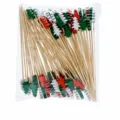 Christmas tree bamboo cocktail picks 12cm festive fruit toothpicks party supplies 100pcs - 12cm 100 Pcs Christmas Tree Skewers