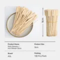 Disposable bamboo skewers 9cm cocktail picks fruit forks for party food bbq 100pcs - 9cm (100 Pcs)