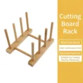 Bamboo kitchen cutting board rack pot lid holder organizer and storage stand for home - Bamboo Place Mat Storage Rack