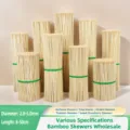Brochetas de bambú comerciales para barbacoa olla caliente y palitos desechables al por mayor - 500 Piezas-2.0mmx18cm Punta Simple