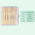 Tenedores de fruta desechables de bambú con forma de corazón, 80 uds por caja, vajilla ecológica. - Forma de Corazón / Paquete de 80 Piezas