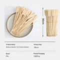 Premium bamboo paddle skewers 30cm for barbecue, oden and skewers. 100pcs pack. - 25cm (100 Pcs)