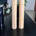 Disposable bamboo skewers, 40cm long 4.0mm thick, 100 pcs for BBQ and DIY crafts. - Square 400mm