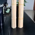Disposable bamboo skewers 35cm 4mm thick 100pcs for BBQ kebab grilling and parties - Square 350mm