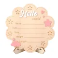 Wooden baby birth announcement sign milestone card newborn photography prop newborn gift milestone - Style 1